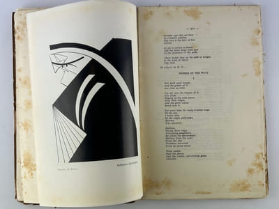 Les Soirées de Paris Juillet - Août 1914 - Numéro 26 & 27. SOMMAIRE : Treize reproductions d'après les peintures de MAURICE DE VLAMNICK, celles de FERNAND LEGER et les caricatures récentes de AMRIUS DE ZAYAS. Chronique mensuelle : Fantômas - Maurice Raynal - Jacques Dyssord - Roch Grey - O. W. Gambedoo - Jean Cérusse - Guillaume Apollinaire etc. F.S. Flint : Imagistes. Gabriel Arbouin : Devant l'Idéogramme d'Apollinaire. Guillaume Apollinaire : IDEOGRAMMES LYRIQUES. Roch Grey : P.R.R.D.V. Max Jacob : Ecrit pour la S.A.F. - Concours du Conservatoire. Mireille Havet: Proses et poèmes. Albert Savinio : Les chants de la Mi-Mort. Léopold Sturzwage : Le rythme coloré. Léonard Pieux : Soliloques gaillards. Blaise Cendrars : Trois Poèmes. Georges Rouault : L'Artiste - Miserere - Mère. Maurice Raynal : Le Boxeur et son ombre. G.P. Fauconnet : Conversation recueillie. Alan Seeger : Le Baseball aux Etats-Unis. Jacques Dyssord : Poème.