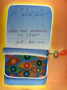 Affiche lithographiée : Folon oeuvre gravé - Musée d'Art Moderne de Ceret, Juillet - Août 1984 par Jean-Michel FOLON - Image 2