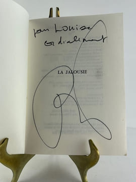 La jalousie. Envoi autographe signé. . Alain ROBBE-GRILLET