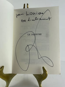 La jalousie. Envoi autographe signé.