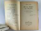 De la mort au matin (From death to morning). Thomas WOLFE. Traduit de l'américain par R.N. Raimbault et Ch. P. Vorce. Préface d'André Bay. 