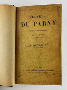 Oeuvres de Parny : élégies et poésies diverses. Préface de M. Sainte-Beuve. Nouvelle édition revue et annotée par A.J. Pons.
