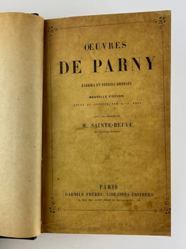 Oeuvres de Parny : élégies et poésies diverses. Préface de M. Sainte-Beuve. Nouvelle édition revue et annotée par A.J. Pons.. Evariste de PARNY
