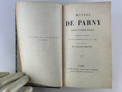 Oeuvres de Parny : élégies et poésies diverses. Préface de M. Sainte-Beuve. Nouvelle édition revue et annotée par A.J. Pons.