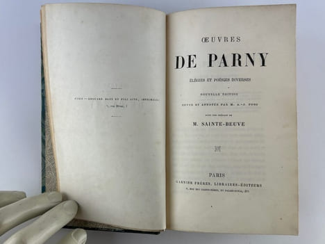 Oeuvres de Parny : élégies et poésies diverses. Préface de M. Sainte-Beuve. Nouvelle édition revue et annotée par A.J. Pons.. Evariste de PARNY