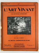 L'ART VIVANT, Revue bi-mensuelle des Amateurs et des Artistes éditée par Les Nouvelles Littéraires. 5e année, n°105. lllustration de couverture : photo de Germaine Krull. Lire dans ce numéro : LE METAL INSPIRATEUR D'ART par Collectif. Rédacteur en chef : Florent Fels