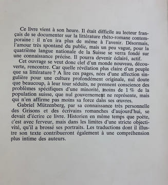 Destin de la langue et de la littérature rhéto-romanes. Letter A. Le premier livre sur la littérature rhéto-romane - Clef d'une culture profondément ...