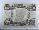 CARTE HISTORIEE - DEPARTEMENT DE LA MAYENNE. Carte ancienne (45x32cm) sur acier de l'ATLAS NATIONAL ILLUSTRÉ de Victor LEVASSEUR. 1856. Coloris ...