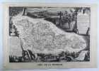 CARTE HISTORIEE - DEPARTEMENT DU MOSELLE. Carte ancienne (45x32cm) sur acier de l'ATLAS NATIONAL ILLUSTRÉ de Victor LEVASSEUR. 1856. Coloris manuels ...