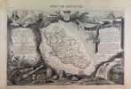 CARTE HISTORIEE - DEPARTEMENT DU VAUCLUSE. Carte ancienne (45x32cm) sur acier de l'ATLAS NATIONAL ILLUSTRÉ de Victor LEVASSEUR. 1856. Coloris manuels ...