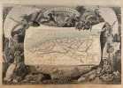 CARTE HISTORIEE - ALGÉRIE, COLONIE FRANÇAISE. Carte ancienne (45x32cm) sur acier de l'ATLAS NATIONAL ILLUSTRÉ de Victor LEVASSEUR. 1856. Coloris ...