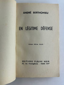 En légitime défense. Edition originale.