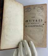 Les oeuvres de Monsieur de Champmeslé. Première et seconde partie. Contient : Delie, comédie pastorale. Le Parisien, comédie. Les fragments de Molière, comédie. Je vous prends sans verd, comédie. Crispin chevalier, ou Les Grizettes, comédie. La rue Saint-Denis, comédie. L'heure du berger, pastorale. La coupe enchantée, comédie. par CHAMPESLE - Image 4