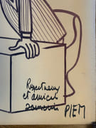 Dessin original au feutre, grand format, avec envoi autographe signé "respectueux et amical souvenir PIEM" par PIEM - Image 2