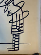 Dessin original au feutre, grand format (gendarme & prisonnier) par PIEM - Image 2