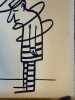 Dessin original au feutre, grand format (gendarme & prisonnier). PIEM