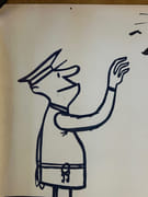 Dessin original au feutre, grand format (gendarme & prisonnier) par PIEM - Image 3