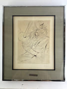 Eau-forte originale LA RENCONTRE, numérotée 4/100 et signée au crayon. Sous verre.  par André BEGUIN (1927 - 2021) - Image 6