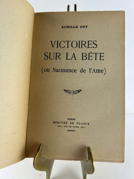 Victoires sur la bête (ou Naissance de l'Ame). Achille OUY