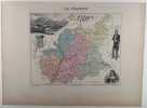 Carte historiée en couleurs du département des BASSES-ALPES. Extraite de l'Atlas - La France et ses colonies - par Vuillemin, d'après les cartes de ...