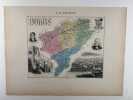 Carte historiée en couleurs du département du DOUBS. Extraite de l'Atlas - La France et ses colonies - par Vuillemin, d'après les cartes de Cassini, ...