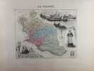 Carte histori&eacute;e en couleurs du d&eacute;partement du VAUCLUSE. Extraite de l'Atlas - La France et ses colonies - par Vuillemin, d'apr&egrave;s les cartes de ...