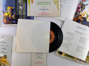 Chansons par-ci par-là. Les petits chanteurs de Vincennes et ensemble instrumental. Direction Jean Ladrette. Illustrations de Jean A. Mercier. COLLECTION COMPLÈTE des huit albums/ disques 45 T.  par Jean A. MERCIER - Image 5