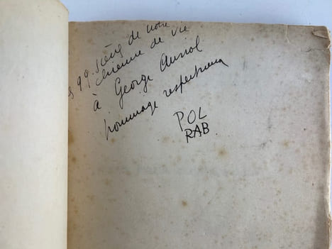 "Pas pour jeunes filles". 125 réflexions de Ric et Rac. Exemplaire augmenté d'un ENVOI autographe signé de Pol Rab au poète George Auriol "ces q.q. ...