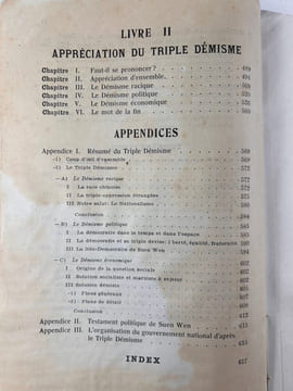Le Triple Démisme de Suen Wen. Traduit, annoté et apprécié par Pascal M. d'Elia. Avec une introduction et un index. Seconde édition revue et ...
