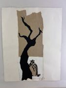 ELEONORE DE LA TASTE : GOUACHE ORIGINALE SUR PAPIER. (30x38cm). Datée (1996) et signée au crayon. par ELEONORE DE LA TASTE (1969-2001)