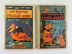Réunions de deux ouvrages de Benjamin Rabier : Les contes du pélican rouge. Les contes du chien jaune par Benjamin RABIER
