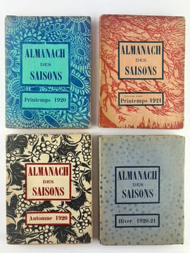 ALMANACH DES SAISONS. 4 NUMÉROS : Printemps 1920 - Automne 1920 - Hiver 1920-1921 -  Printemps 1921. MANQUE Eté 1920 pour être complet en 5 ...