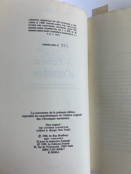 A l'ouest d'octobre (The toynbee convector). Signature de Ray Bradbury sur la page de garde.. Ray BRADBURY. Nouvelles traduites de l'américain par ...