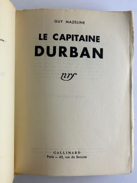 Le capitaine Durban. Guy MAZELINE