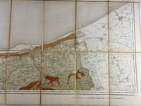 DUNKERQUE. Carte topographique de l'Etat-Major. Carte géologique détaillée. Côte de Calais à Nieuport. 