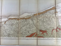 DUNKERQUE. Carte topographique de l'Etat-Major. Carte géologique détaillée. Côte de Calais à Nieuport. 