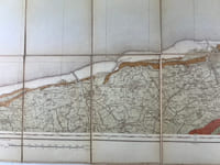 DUNKERQUE. Carte topographique de l'Etat-Major. Carte géologique détaillée. Côte de Calais à Nieuport. 