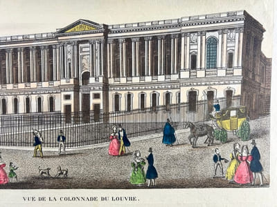 (VUE D'OPTIQUE/ ZYGRASCOPE) Vue de la Colonnade du Louvre