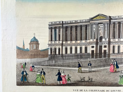 (VUE D'OPTIQUE/ ZYGRASCOPE) Vue de la Colonnade du Louvre