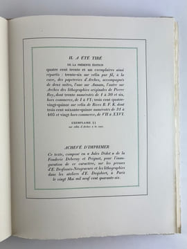 L'enfant de la haute mer. ENVOI DE L'AUTEUR. Illustré de 27 lithographies originales de Pierre Roy. Tirage de tête. Un des 36 ex. sur vélin d'Arches. ...