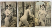 (Erotisme)  Série ancienne de 6 cartes érotiques colorisées. Début XXe. par  - Image 2