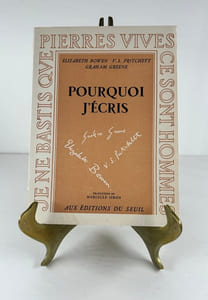 Pourquoi j'écris. (Why do I write) Un des 55 ex. sur vélin du Marais.