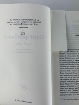 Correspondance 1918 - 1962. André BRETON - Jean PAULHAN. Présentation et édition par Clarisse Barthélemy.