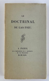 Le doctrinal de Lao-Tseu