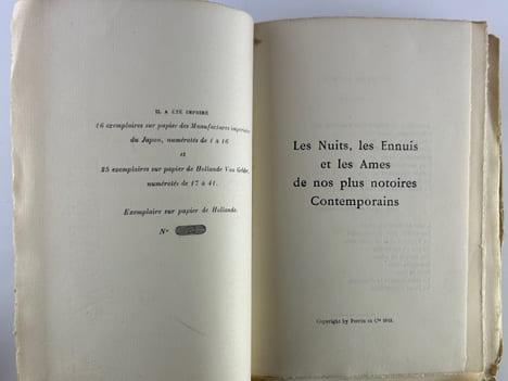 Les Nuits, les Ennuis et les Ames de nos plus notoires Contemporains. Nouvelle édition accrue d'un Avant-Propos et de soixante croquis de l'auteur.. ...