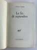 La fin de septembre. ENVOI de l'auteur.. Nicole VEDRES