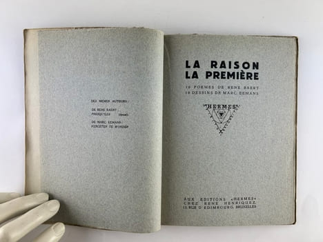 (Surréalisme) La Raison La Première. 10 poèmes de René Baert. 10 dessins de Marc Eemans.. René BAERT / Marc EEMANS