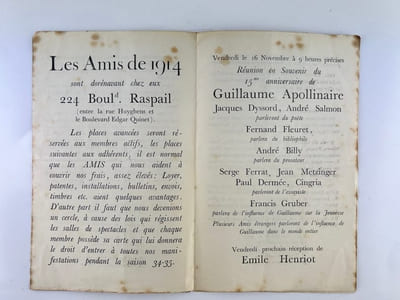 "Les Amis de 1914". Bulletin hebdomadaire de l'Académie de la Coupole. N° 60 (3e année). 16 novembre 1934