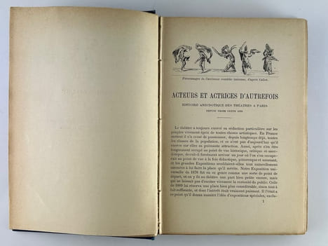 Acteurs et actrices d'autrefois. Histoire anecdotique des théâtres à Paris depuis trois cents ans. 109 illustrations et portraits.. Arthur POUGIN