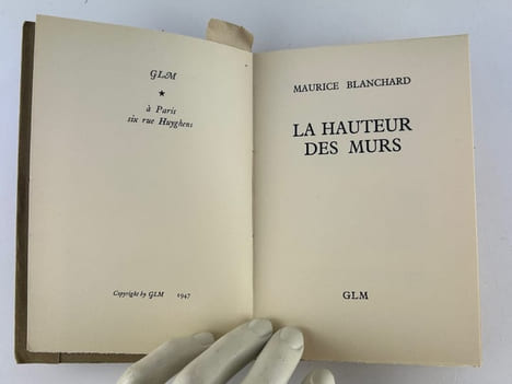 La hauteur des murs. Maurice BLANCHARD
